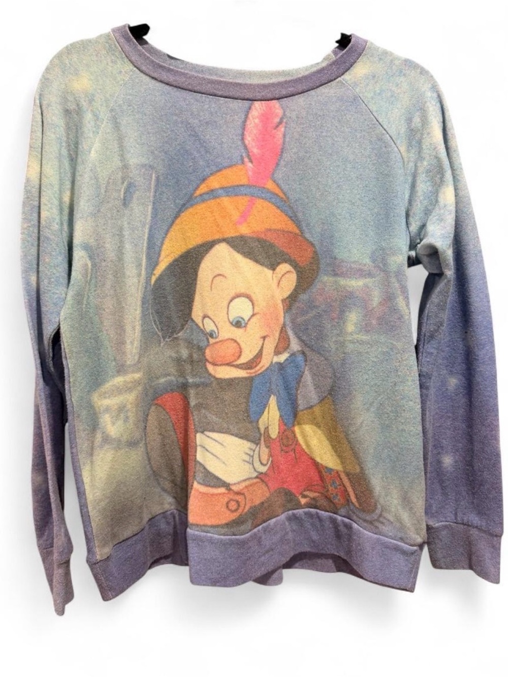Disney Pinocchio Pullover Sweatshirt in Lavender and Multicolor